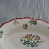 Longwy earthenware basket decorated Marseille around 1930