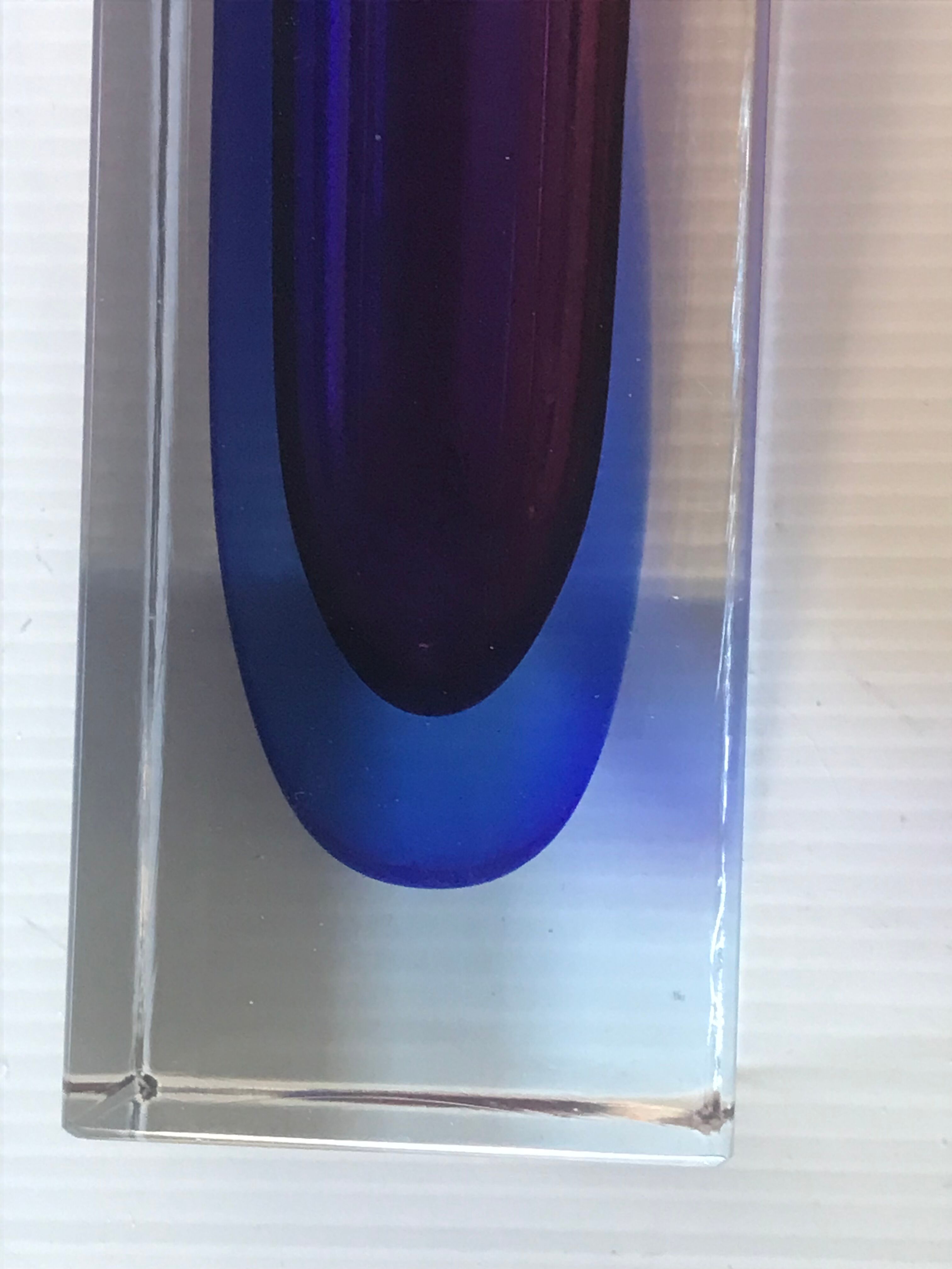Vintage Murano sommerso vase