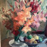 Bouquet of flowers signed Dechamps