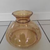 Globe de lampe en verre teinté jaune