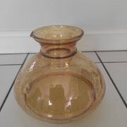 Globe de lampe en verre teinté jaune
