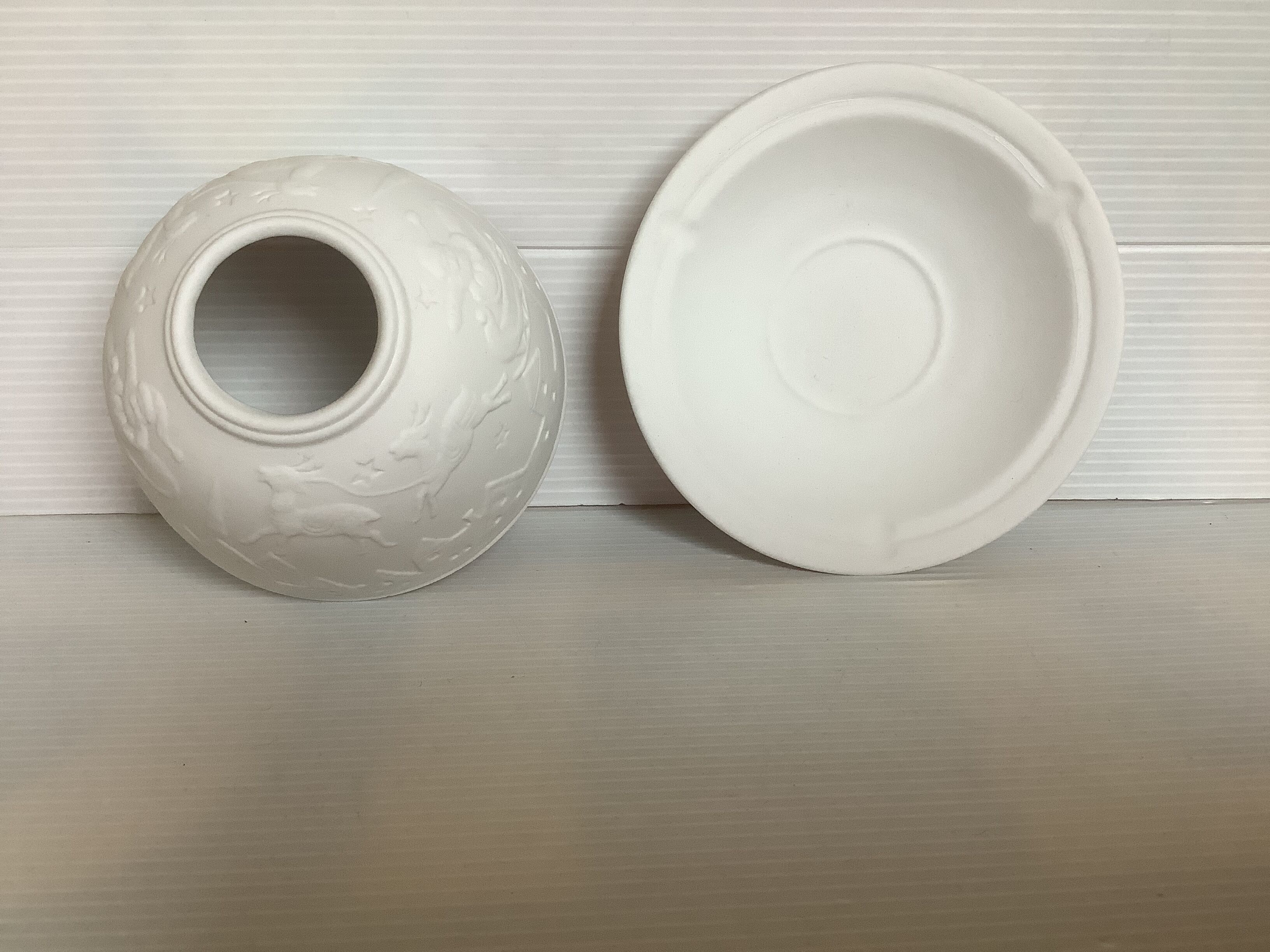 Pair of Christmas candle holders