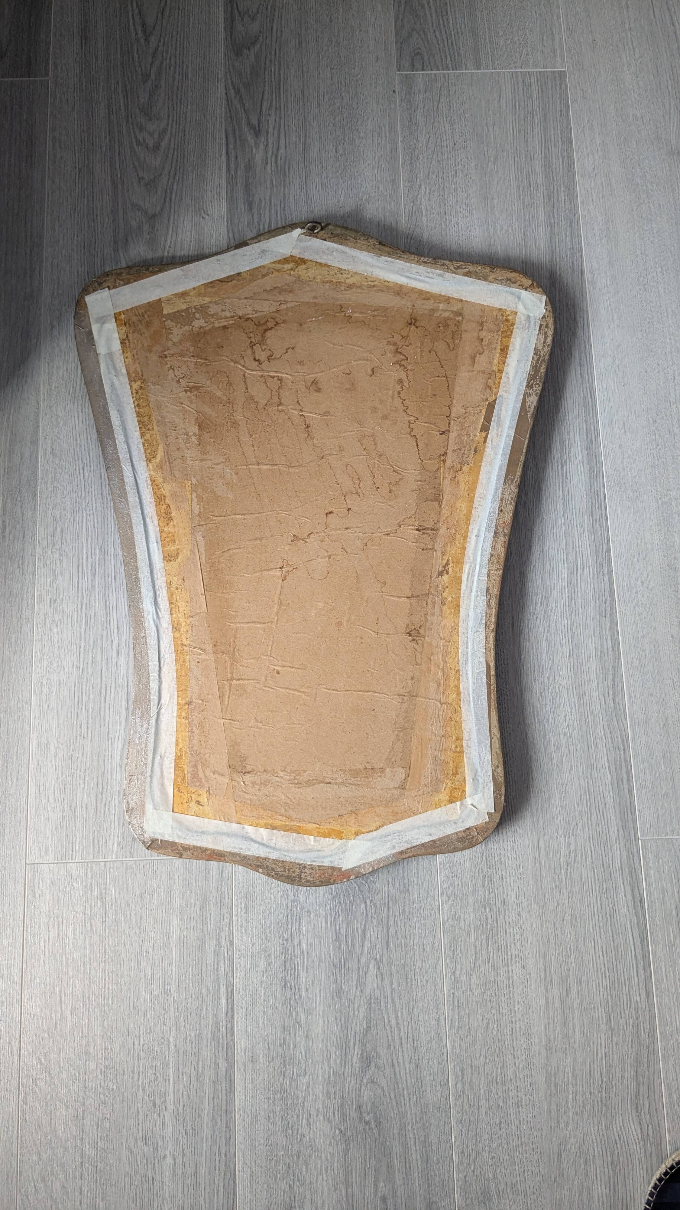Miroir style Louis XV argenté 67 x 50 cm