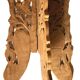 Petite table d’appoint ancienne – bois sculpté et marqueterie
