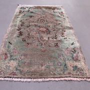 Vintage Turkish Oushak Rug 106x66 cm shabby carpet Ushak Region Small