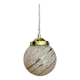 Vintage art deco globe pendant light in pink and gold Clichy glass