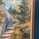 Huile sur toile suédoise du milieu du siècle – “Fjälltrappor” par Einar Johanssen
