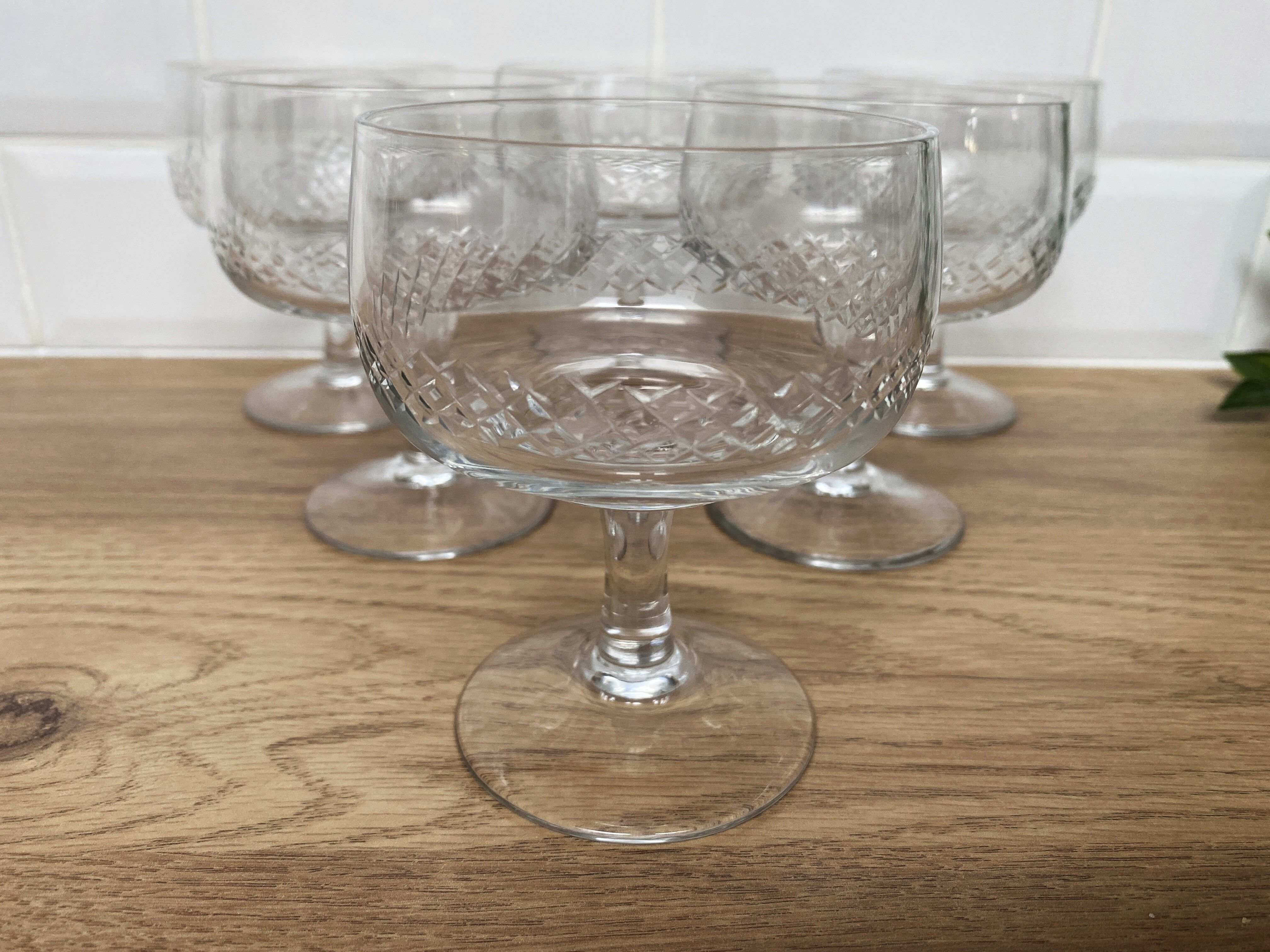 Set of 6 Rupel crystal cups