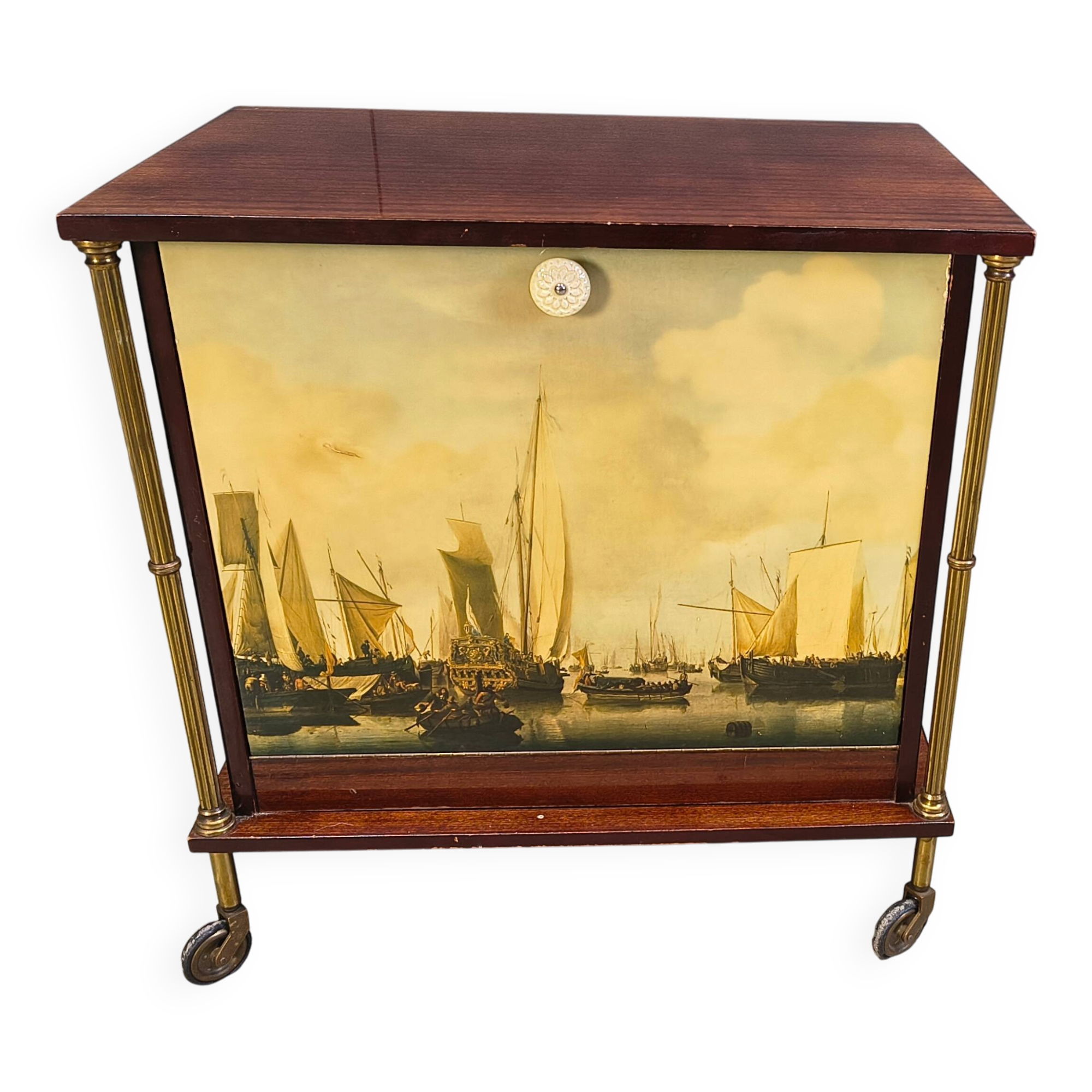 Mid-century modern French bar cabinet, 1960s