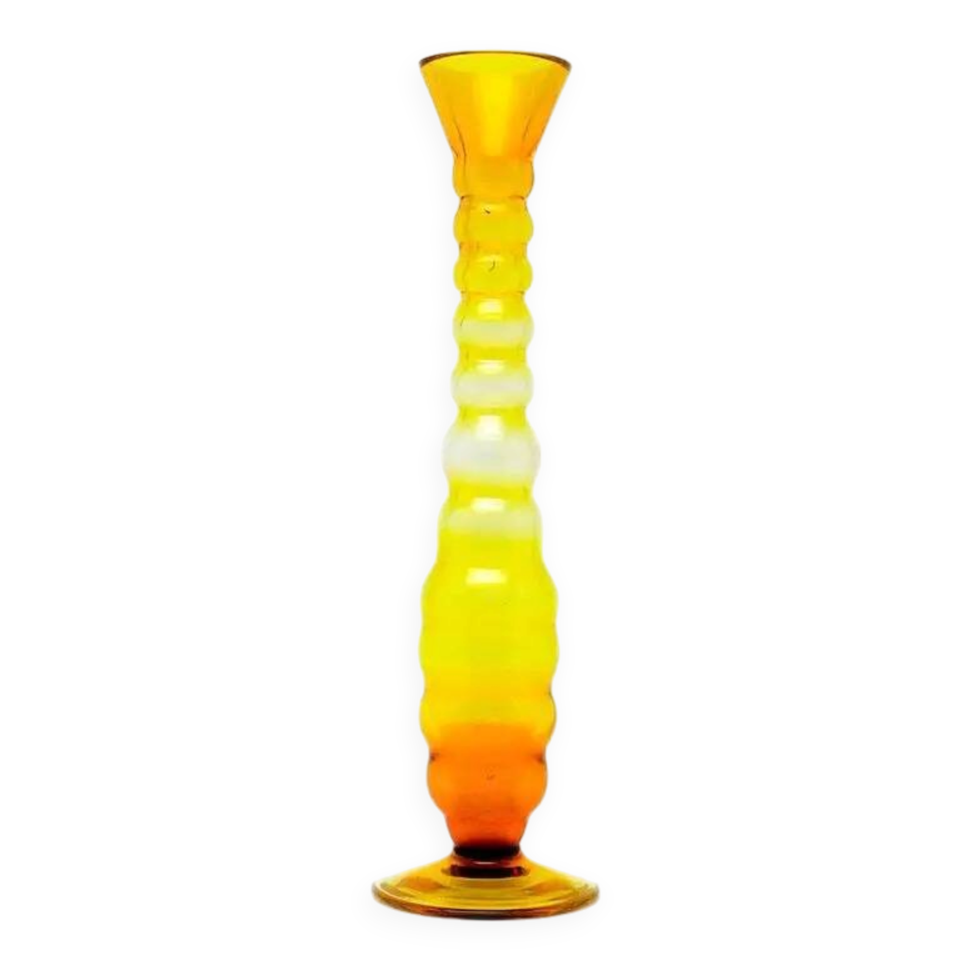 Mid-century modern vase, glass, Moser, Czechoslovakia, 1960s