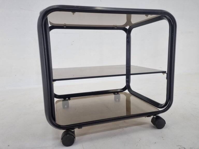 Table basse chariot des années 1970, Italie.