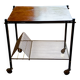 table roulante porte vinyles vintage des années 60 dessus bois