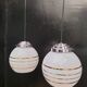 Pair of opaline pendant lights