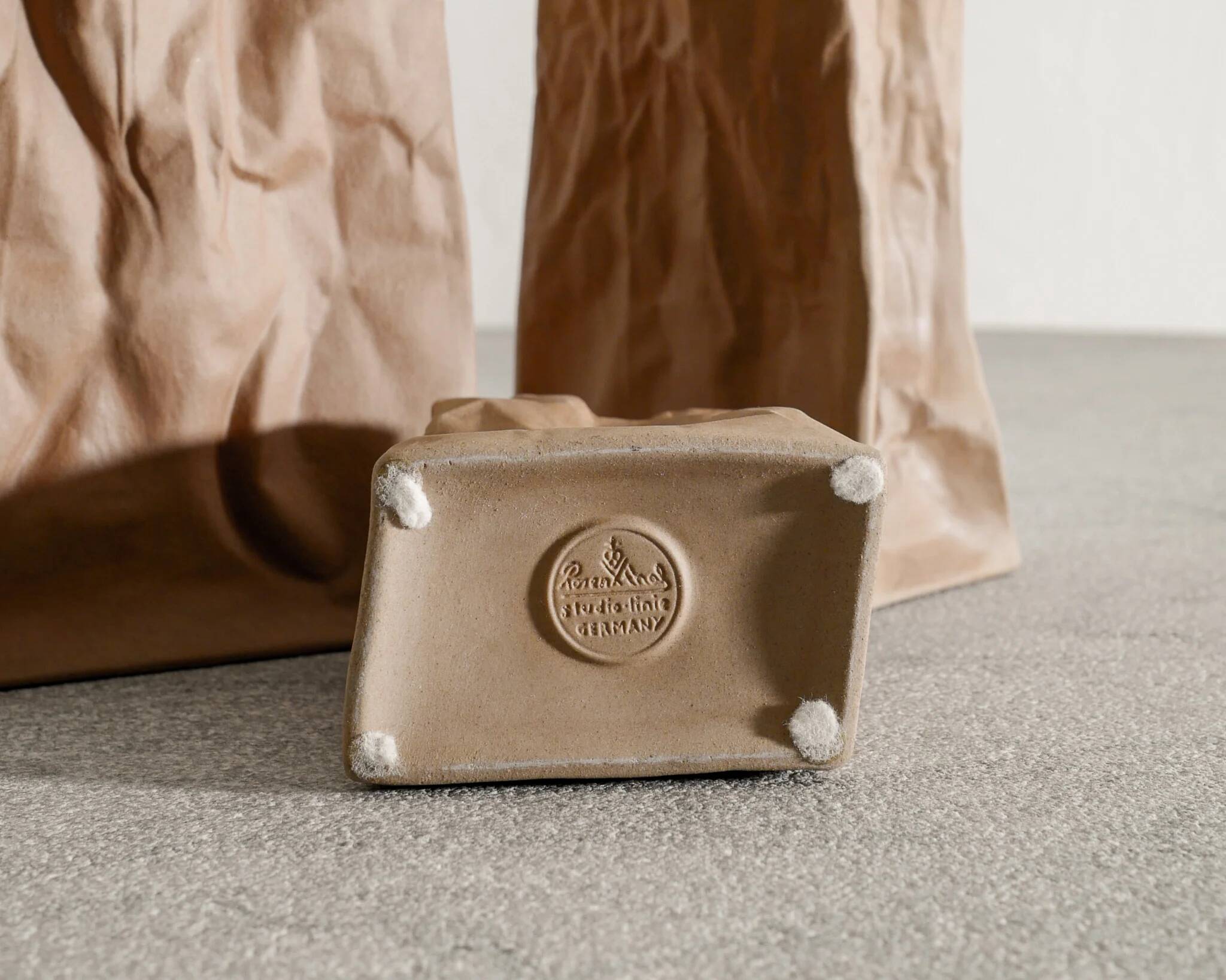 Set of Three Finnish Mid Century Tapio Wirkkala "Paper Bag" Vases, 1970s