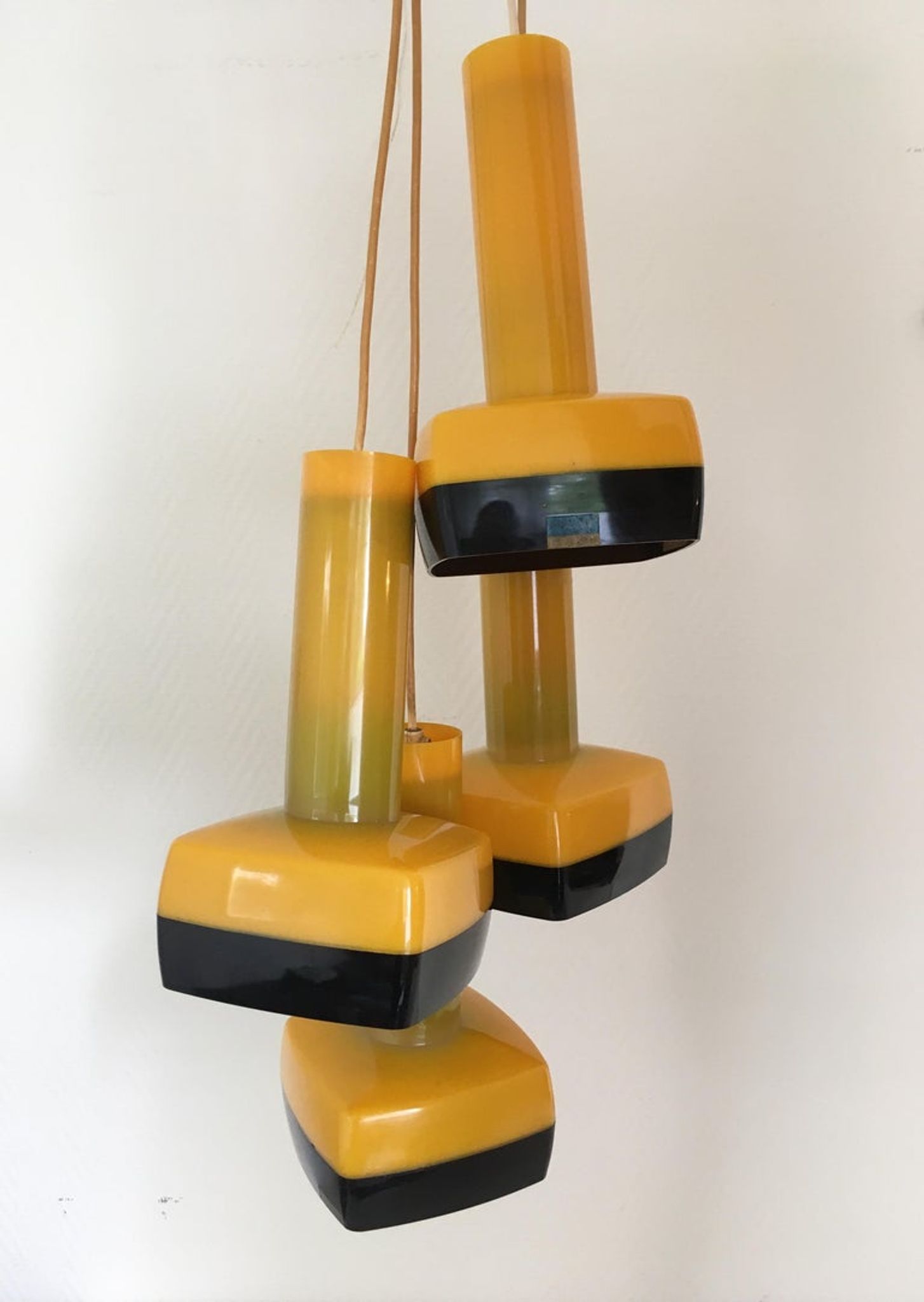 Vintage hanging lamp by Bent Karlby for A. Schroder, Kemi, 1970s