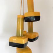 Vintage hanging lamp by Bent Karlby for A. Schroder, Kemi, 1970s