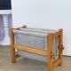 Magazine rack in wood and terry cloth, 1970