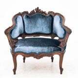 French antique armchairs from around 1890. After renovation.
