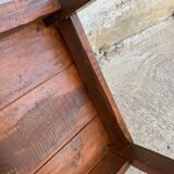 Table de ferme en bois massif avec 1 tiroir
