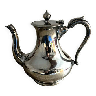 Silver metal coffee/teapot jug, hallmarked Elkington & Co Birmingham 20th century