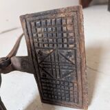 Set of antique fireplace accessories + 2 wrought iron waffle makers