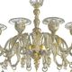 Contemporary Venetian Gold Murano Style Glass Chandelier With Leaves