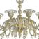 Contemporary Venetian Gold Murano Style Glass Chandelier With Leaves