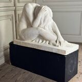 Large Workshop Plaster, Young Nude Woman, Signature on the Base