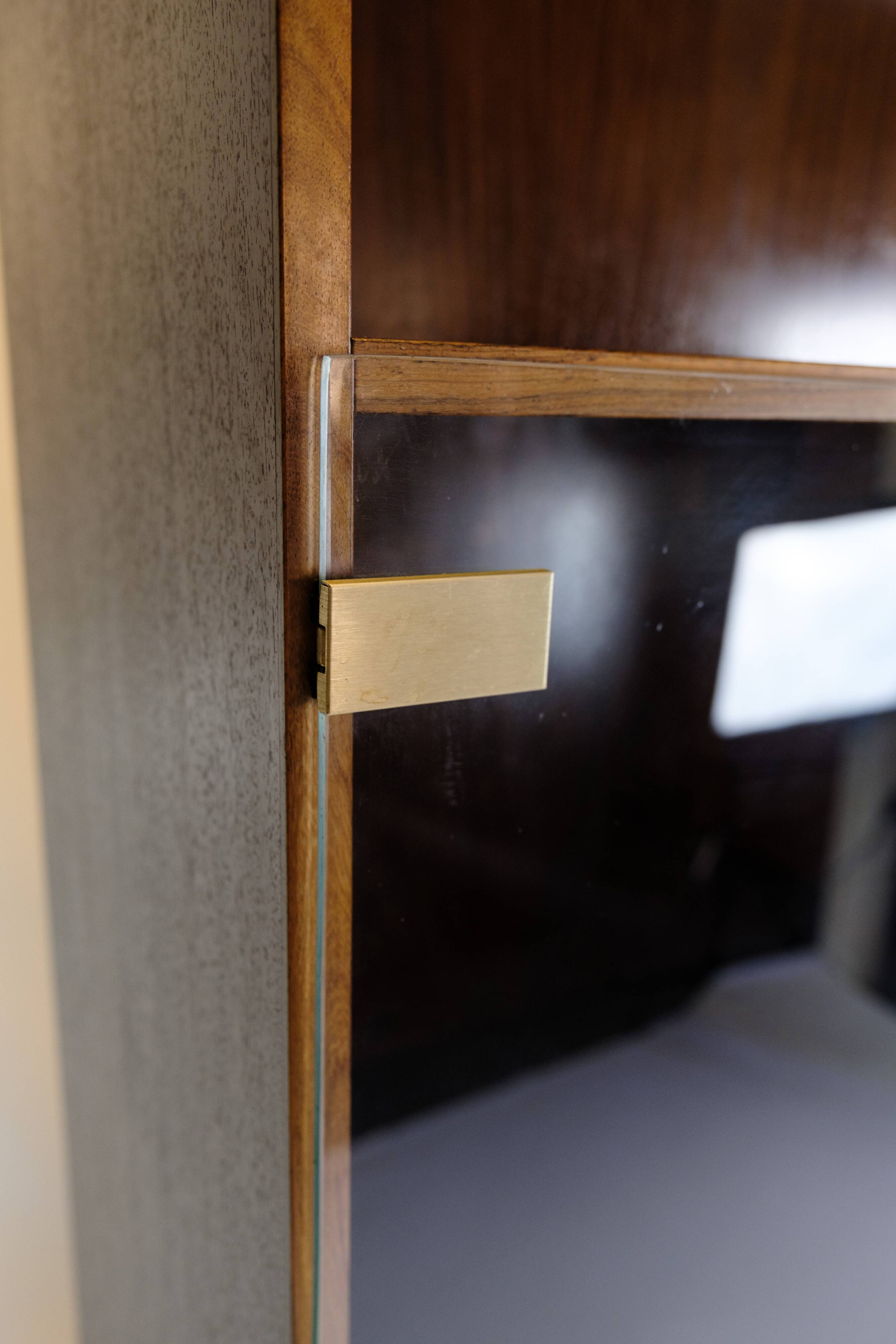Bookcase With light Display Made In Rosewood, Danish Design From 1960s