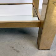 Table basse vintage en plaqué or 23 carats par Belgochrom, années 1970