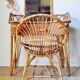 Vintage Rattan and Bamboo Hairdresser with Mirror – 1960s