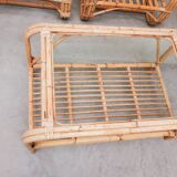 Ensemble de salon en rotin vintage