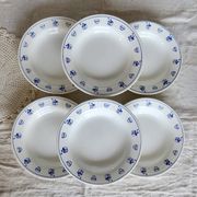 6 vintage earthenware breakfast plates