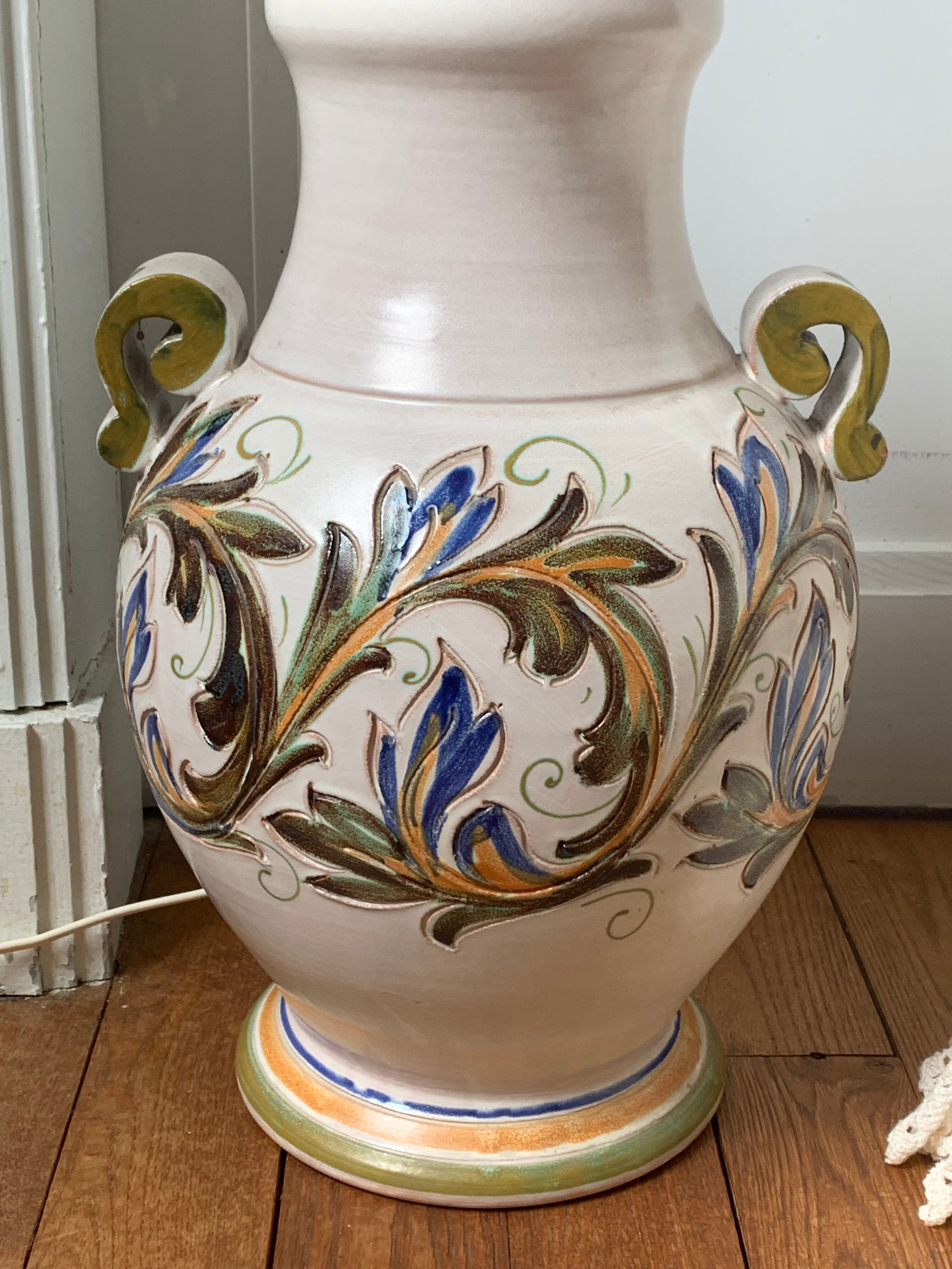Vintage ceramic lamp foot