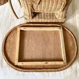 Vintage elephant rattan table