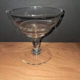 6 engraved champagne glasses from the 30s/40s
