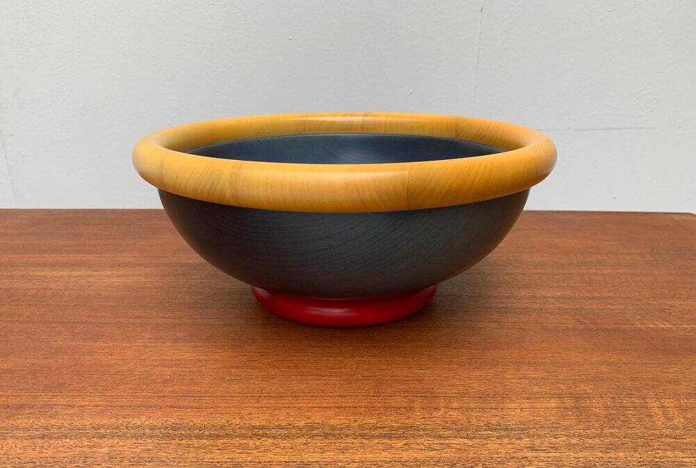 Postmodern Italian Wooden Bowl by Pietro Manzoni