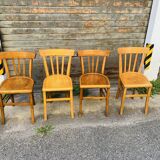 Suite de Chaises de Bistrot en Bois