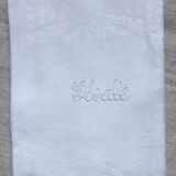 Four table serviettres XIXth embroidered "Elodie"