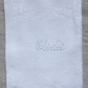 Quatre serviettres de table XIXème brodées "Elodie"
