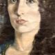 Portrait of a Woman on Canvas, Early 20th Century, Signed