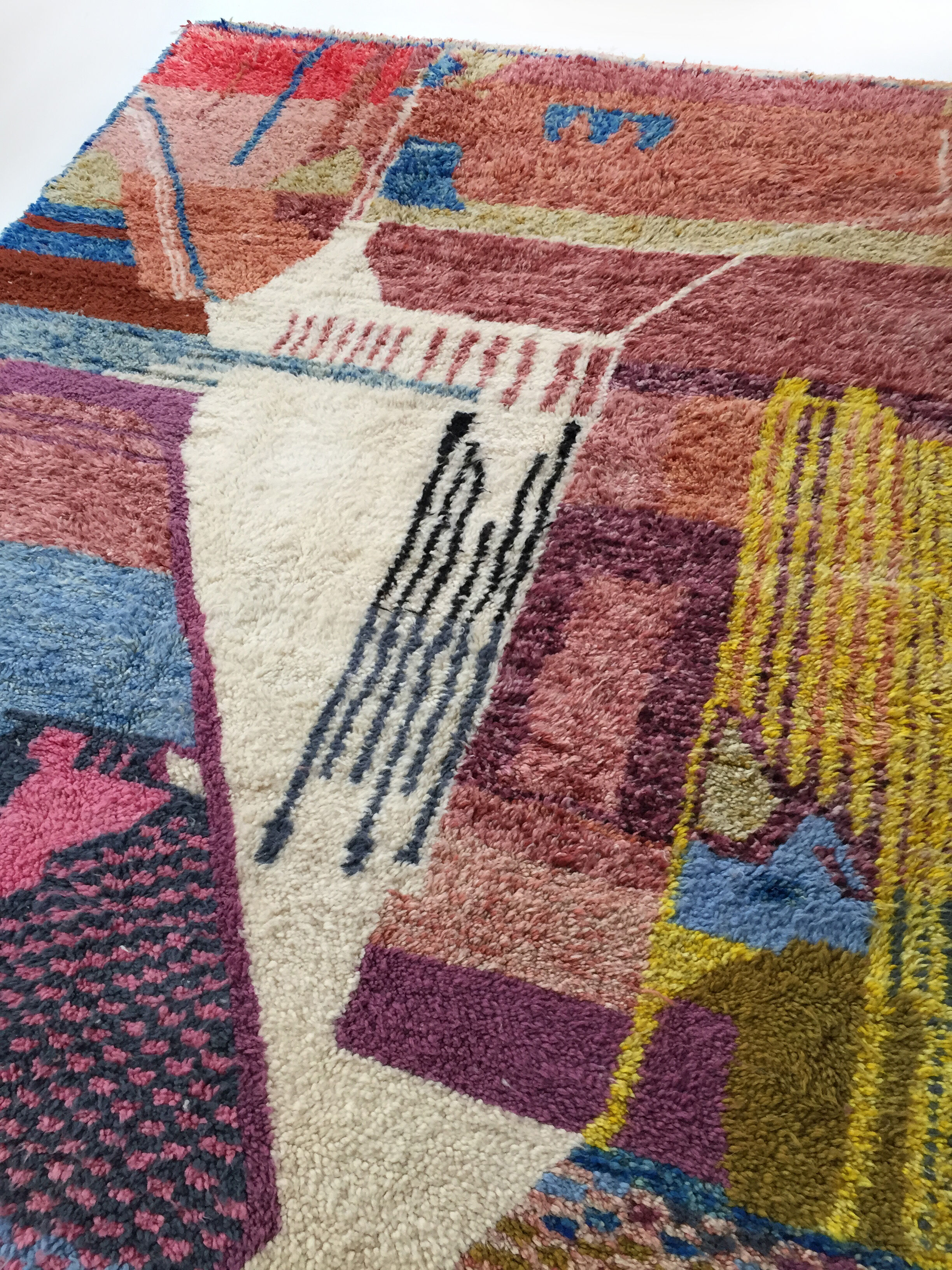 Moroccan Berber carpet Beni Ouarain multicolored 289x204cm