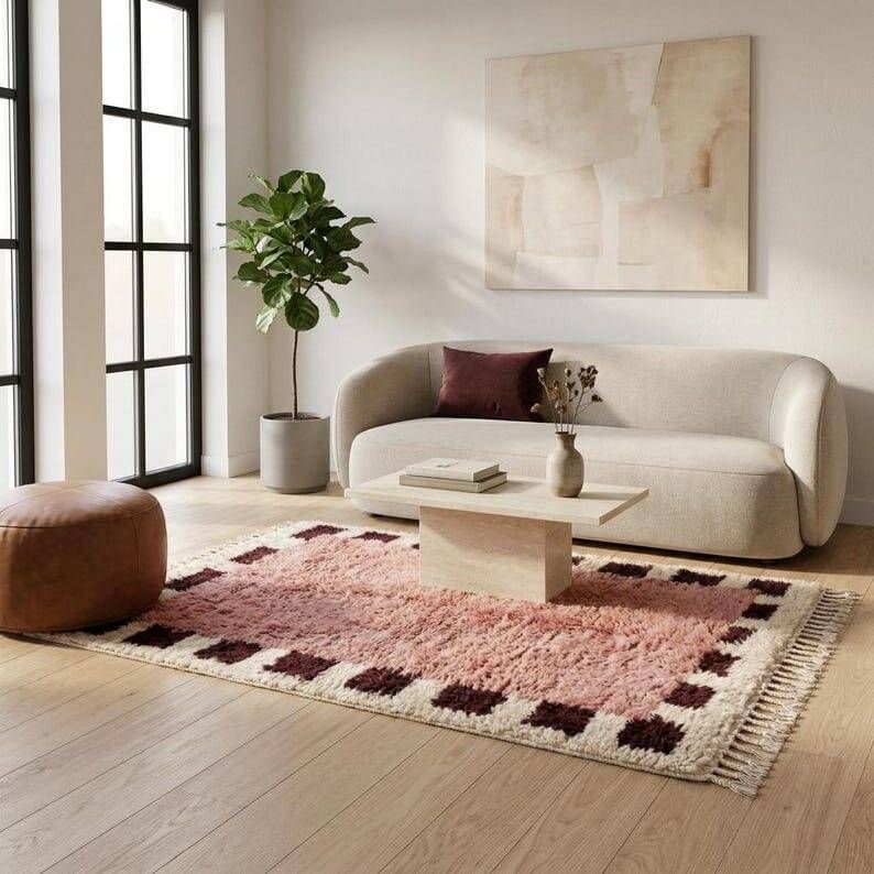 Handmade traditional natural wool rug 150/250 cm