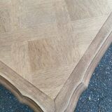 Louis XV extendable dining table, 20th century, renovated in solid oak, 245cm