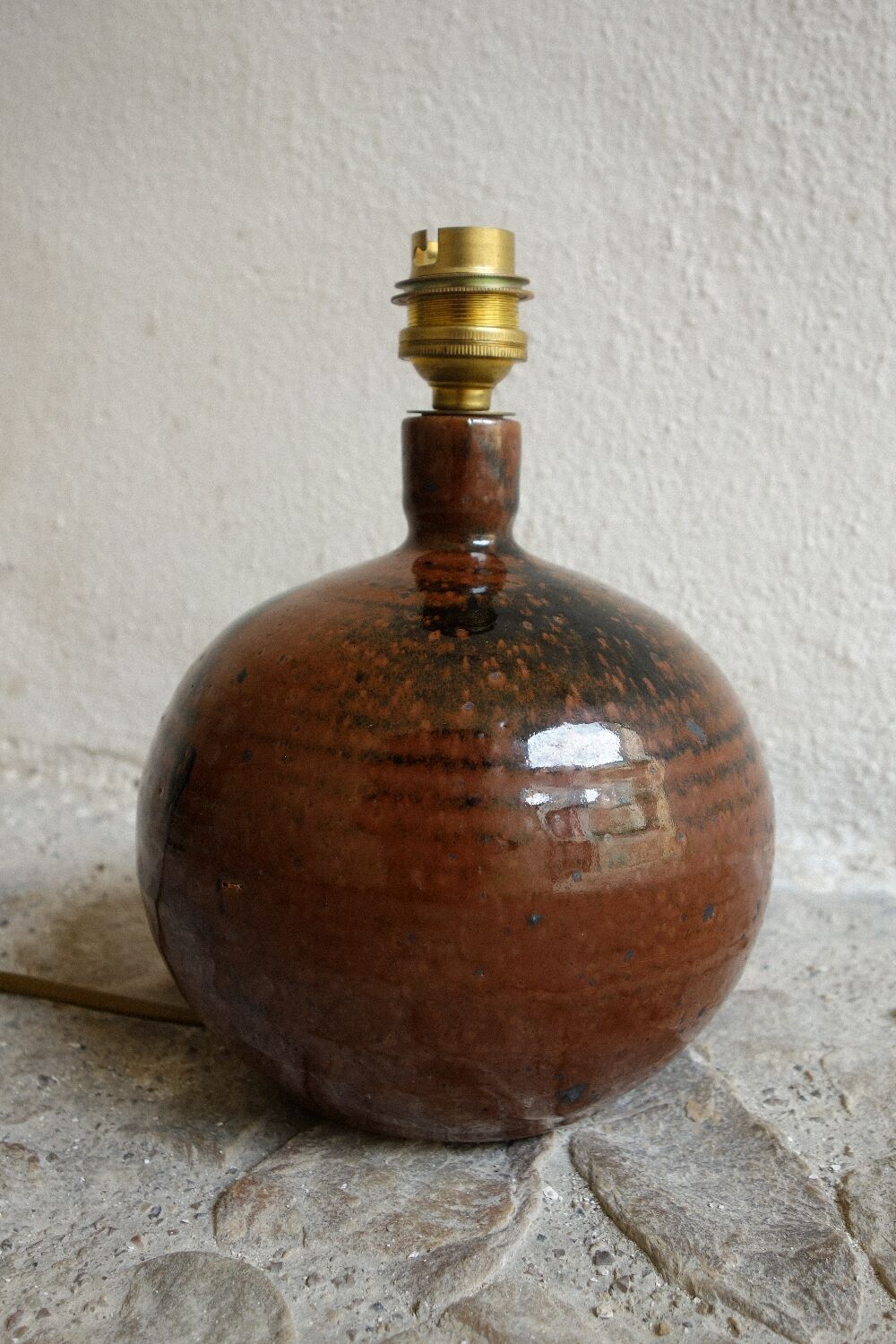 Glazed ceramic lamp base, 1960s