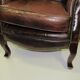 Leather faux chocolate armchair