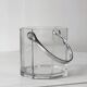 Clear Glass Ice Bucket with Chrome Handle
