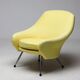 Chair Marco Zanuso Martingala - Bright yellow cotton fabric