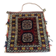 Vintage Handmade Wool Carpet Bag: Oriental Tribal Art Shoulder Bag