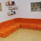Mid-century orange corduroy modular sofa, 1970s